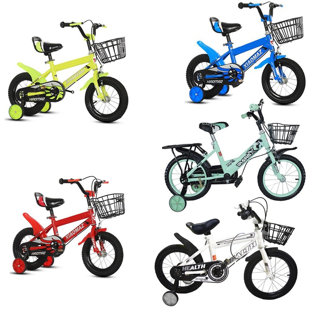 infantil Magic talla 16'' con cesta y ruedines de 5 a 8 años