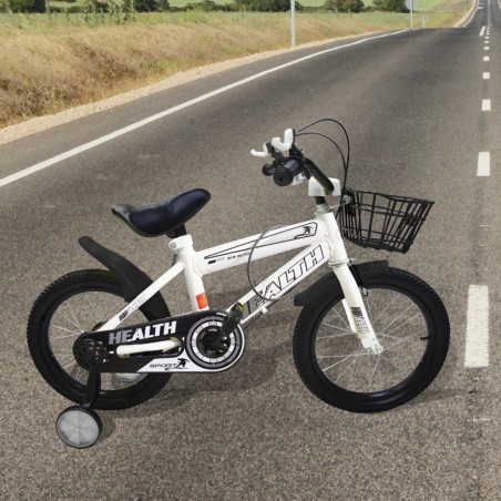 Bicicleta infantil Magic talla 16'' con cesta y ruedines de 5 a 8 años