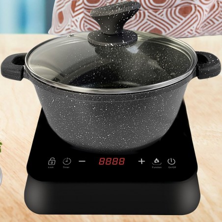 120018 Juego batería en piedra de inducción antiadherente 25 pz DGBAVARIA