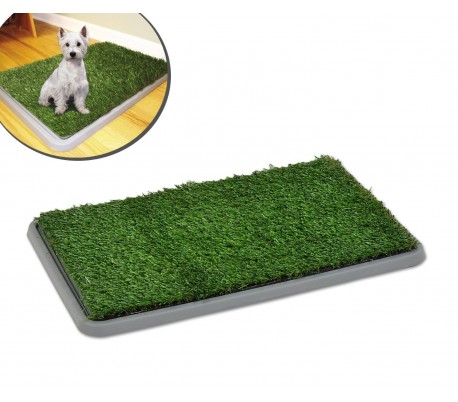 Inodoro de bandeja hecho de césped artificial para la educación de perros y cachorros POTTY PATCH - 68 x 43 x 5 cm