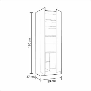 7146O Armario Zapatero alto 2 Puertas 7 Baldas en Madera... 2
