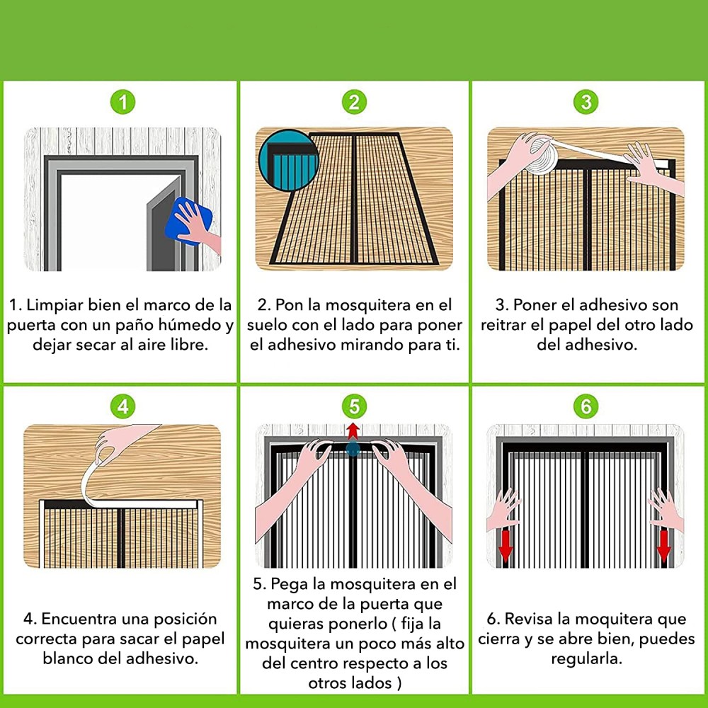 001473 Cortina mosquitera con cierre magnético...