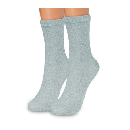 214679 Kit calcetines para mujer 6 pares SPARKLY Color sólido con purpurina