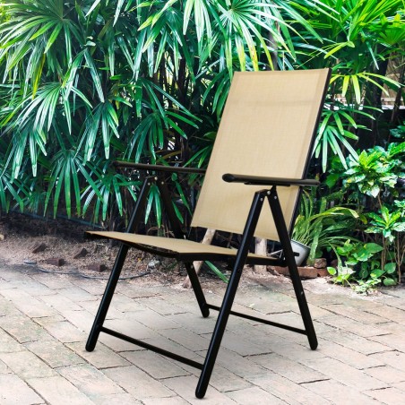 2pz Sillas ajustables Tela Textilene Relax Lounger mueble de jardín aire libre