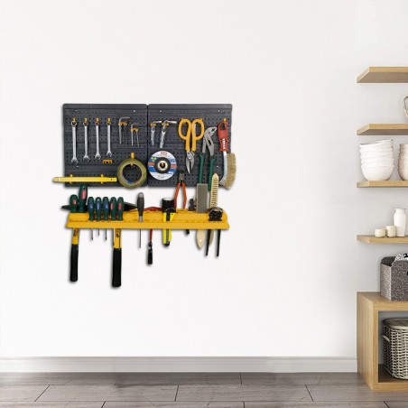 332 Kit de Paneles modulares 50 Ganchos de plástico Estante para herramientas