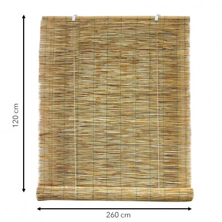 202463 Persiana de bambú con cuerda resistente a la interperie 120x260cm