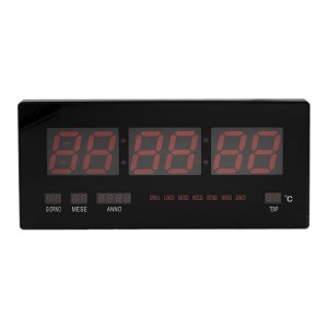 146228 Reloj de pared digital LED calendario y...