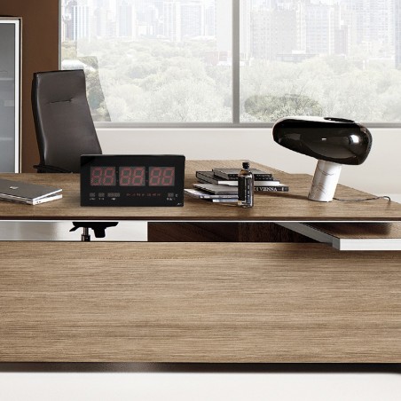 146228 Reloj de pared digital LED calendario y temperatura 47x23x3 cm