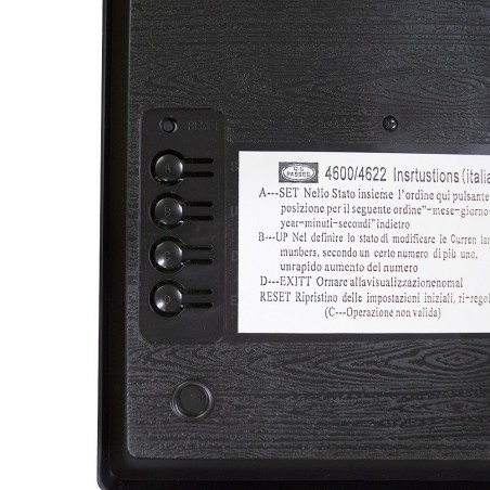 146228 Reloj de pared digital LED calendario y temperatura 47x23x3 cm