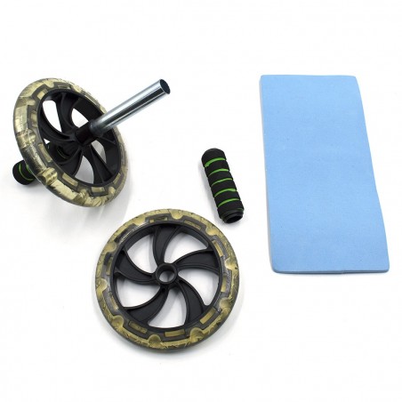 871051 Herramienta entrenamiento abdominal y fitness RollerWheel con colchoneta