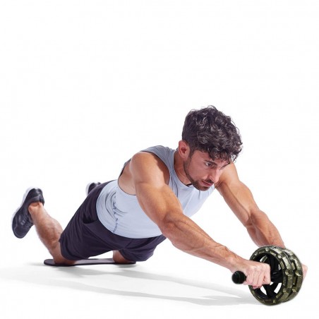 871051 Herramienta entrenamiento abdominal y fitness RollerWheel con colchoneta