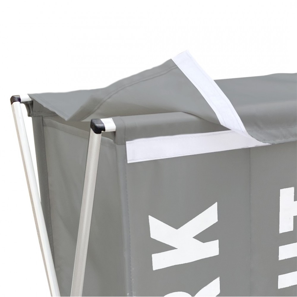 43883 Cesto de ropa 3 compartimentos división de prendas de color