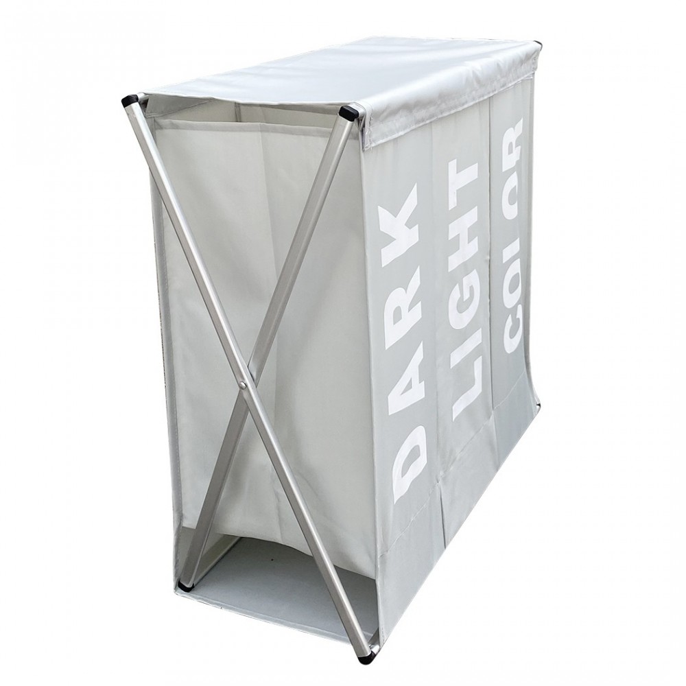 43883 Cesto de ropa 3 compartimentos división de prendas de color