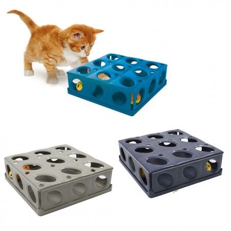 10604 Juego para gatos con 2 bolas de plástico interactivas TRICHY para felinos