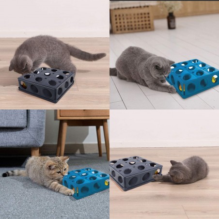 10604 Juego para gatos con 2 bolas de plástico interactivas TRICHY para felinos