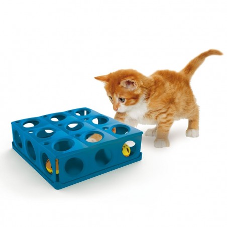 10604 Juego para gatos con 2 bolas de plástico interactivas TRICHY para felinos