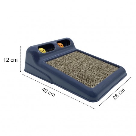 10595 Poste Rascador FLIPPER Juego con 2 Pelotas para Gatos con Cartón Corrugado