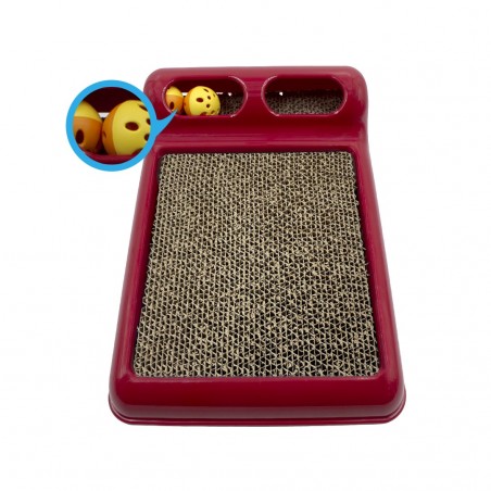 10595 Poste Rascador FLIPPER Juego con 2 Pelotas para Gatos con Cartón Corrugado