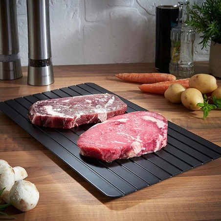 18734 Bandeja Aluminio descongelación rápida para alimentos congelados 35x20 cm