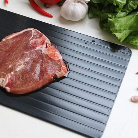 18734 Bandeja Aluminio descongelación rápida para alimentos congelados 23x16 cm