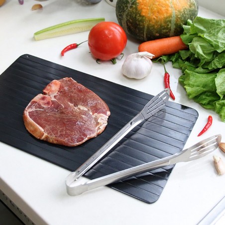 18734 Bandeja Aluminio descongelación rápida para alimentos congelados 23x16 cm