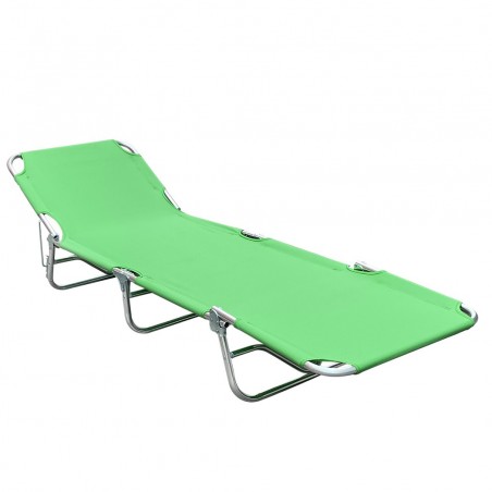 Tumbona compacta con estructura de aluminio IKO2 y tejido Oxford