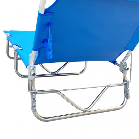 Tumbona compacta con estructura de aluminio IKO2 y tejido Oxford