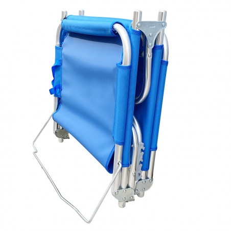 Tumbona compacta con estructura de aluminio IKO2 y tejido Oxford