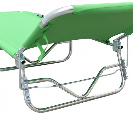 Tumbona compacta con estructura de aluminio IKO2 y tejido Oxford