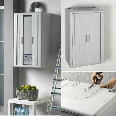 812902 Cubre caldera con corredera en resina resistente 58x38x100 cm Himalaya