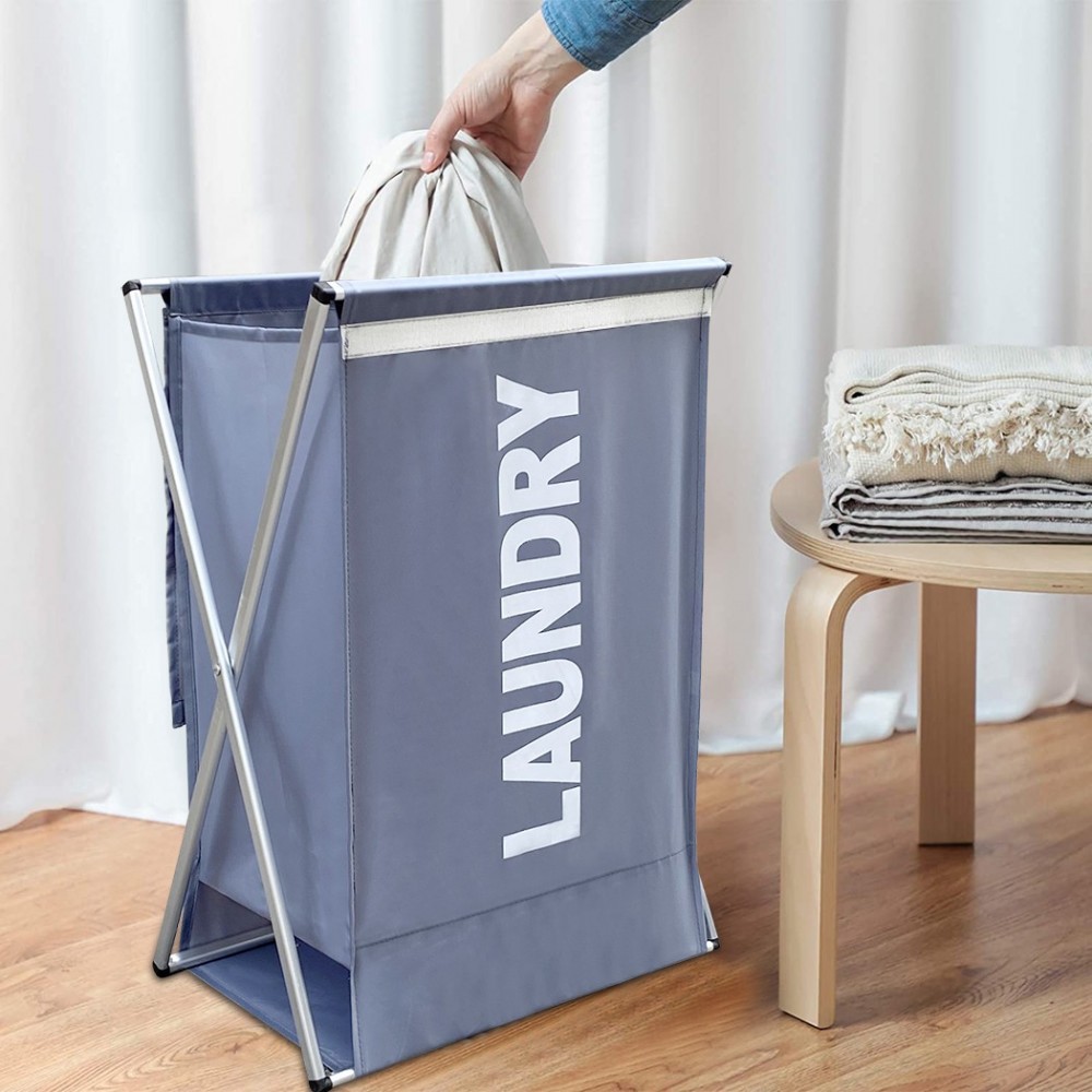 43883 Cesto para la ropa sucia Laundry con cierre y asas para transportar