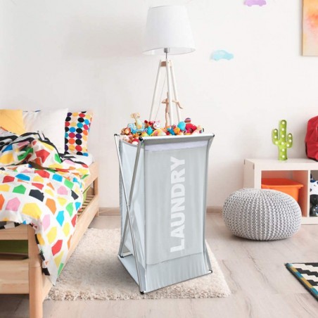 43883 Cesto para la ropa sucia Laundry con cierre y asas para transportar