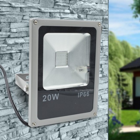 Foco LED RGB de 20w para Exterior y Ángulo de 120 ° con Protección IP66