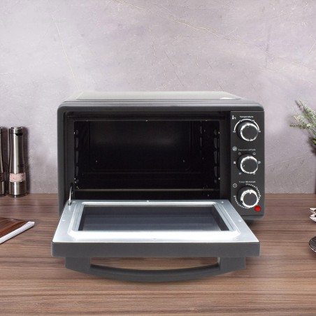 Horno eléctrico de convección 28L FOK2812 1500W de potencia con bandeja de acero