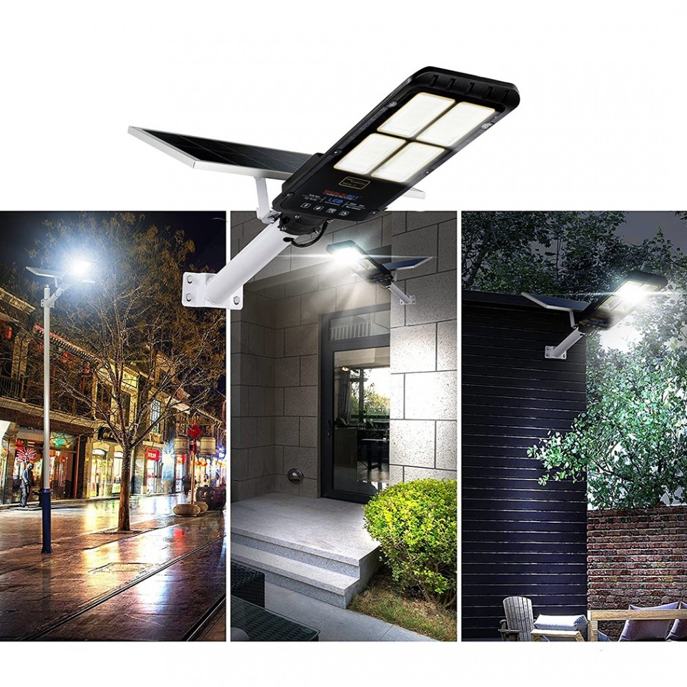 Farola LED Panel Solar 300W Mando a distancia...