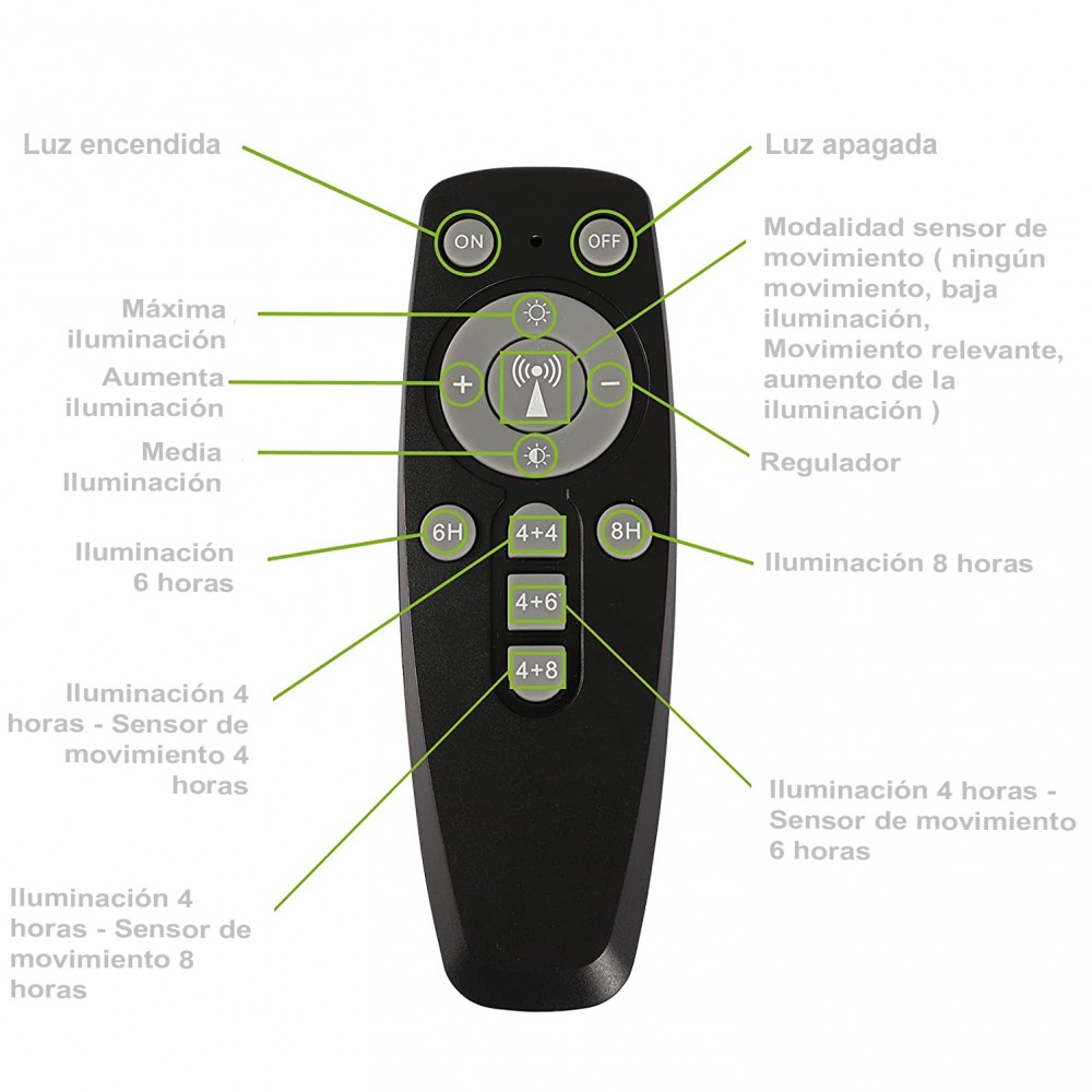 294001 Farola LED con panel solar 400W sensor...