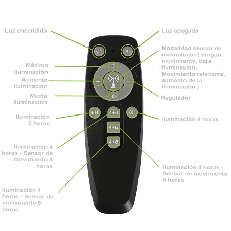 Farola LED Panel Solar 300W Mando a distancia 293004 Protección IP65