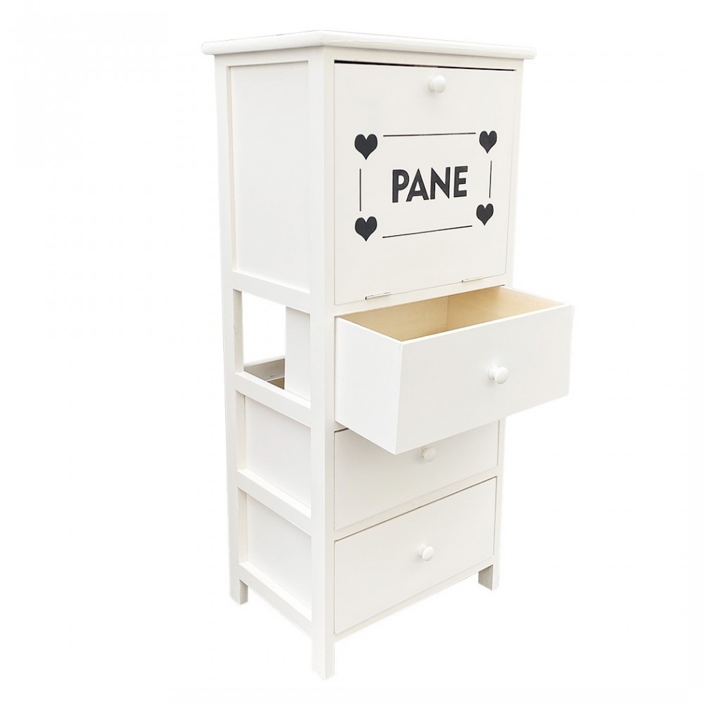 Mueble Panera de madera 90x40x29 con 3 cajones...