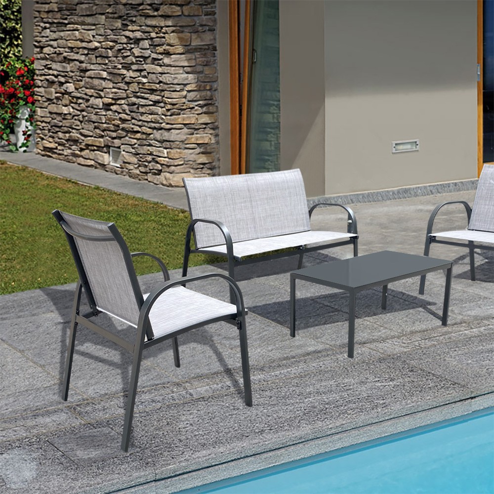 Salón para jardín DAKOTA 4 plazas Juego...