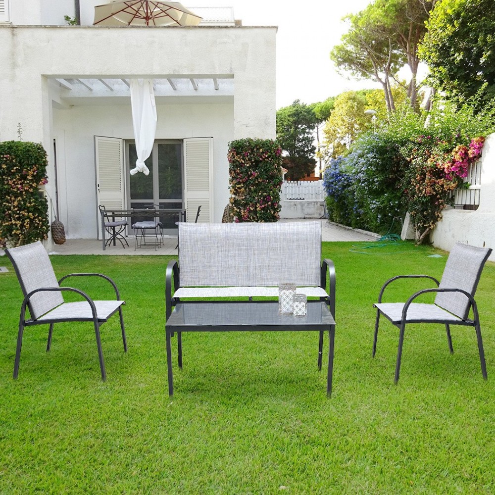 Salón para jardín DAKOTA 4 plazas Juego...