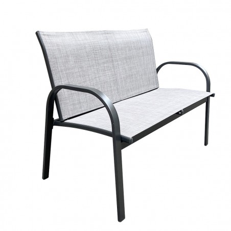 Salón para jardín DAKOTA 4 plazas Juego completo en acero pintado y textilene