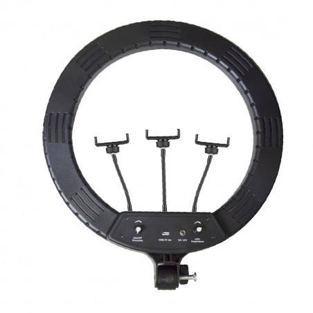 187165 Lámpara de anillo LED para selfie/ retratro/ stream 45cm potenciómetro