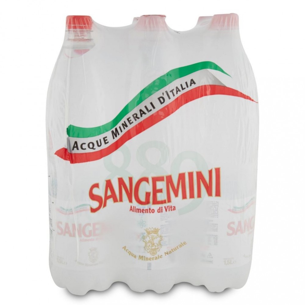 Agua Efervescente SANGEMINI Mineral Natural Paquete de 6 botellas de 1000ml