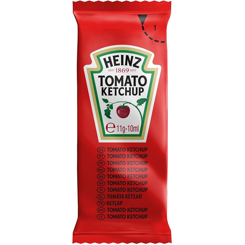 Pack dispensador 200 sobres de ketchup HEINZ,...