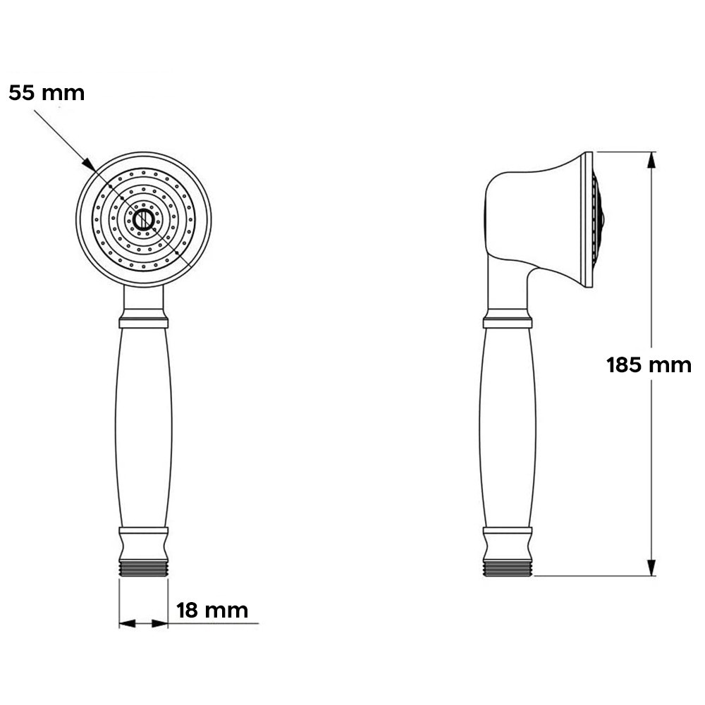 Alcachofa para ducha de latón cromado LGE377...