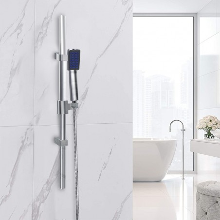AD-6725 Alcachofa deslizante con soporte para ducha den acero regulable 25h cm