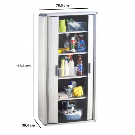 800220 Armario EASY ROLL 2 persianas correderas y 5 estantes 170HX38Px78L cm