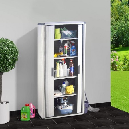 800220 Armario EASY ROLL 2 persianas correderas y 5 estantes 170HX38Px78L cm