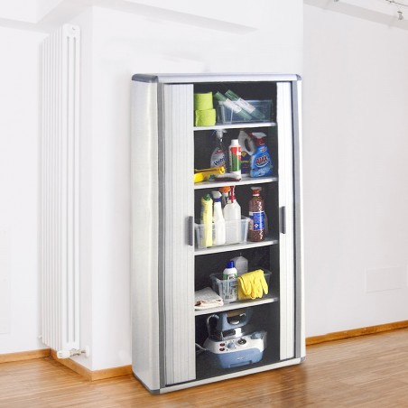 800220 Armario EASY ROLL 2 persianas correderas y 5 estantes 170HX38Px78L cm