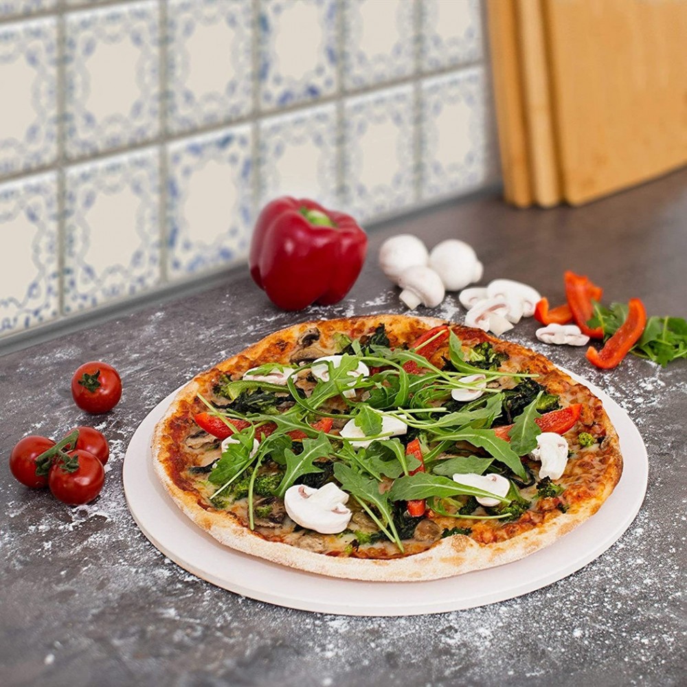Bandeja de cocción refractaria para Pizza con...